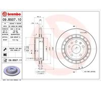 2x Disque de frein ventilé de l'intérieur 09.B507.11 BREMBO pour SAAB 9-5