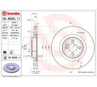 2x Disque de frein ventilé de l'intérieur 09.B956.11 BREMBO pour MINI MINI
