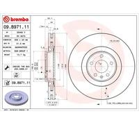 Disque de frein BREMBO 09B97111 avant, ventilé, 1 pièce
