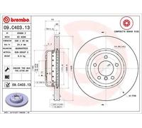 2x Disque de frein ventilé de l'intérieur 09.C403.13 BREMBO pour BMW 1 Coupé