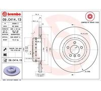 Brembo Disques de frein 09.C414.13 – Ventilés intérieurs – 2x pour BMW X5/X6