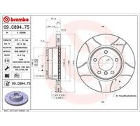 Disque de frein BREMBO MAX LINE BREMBO 09.C894.75, 1 pièce