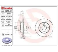 2x Disque de frein ventilé de l'intérieur 09.D572.11 BREMBO pour SUZUKI