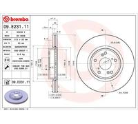 2x Disque de frein ventilé de l'intérieur 09.E231.11 BREMBO pour HONDA e:Ny1