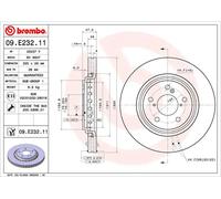 2x Disque de frein ventilé de l'intérieur 09.E232.11 BREMBO