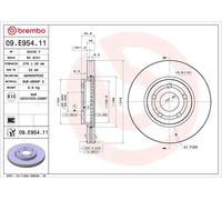 Disque de frein BREMBO 09.E954.11
