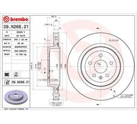 Brembo 09.N266.21 - Disque avec revêtement anti-corrosion UV (1 disque par boîte) - Arrière