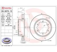 2x Disque de frein ventilé de l'intérieur 09.N372.10 BREMBO