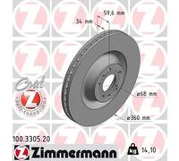 ZIMMERMANN 100.3305.20 Disque de frein