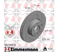 ZIMMERMANN 150.1280.52 Disque de frein pour BMW