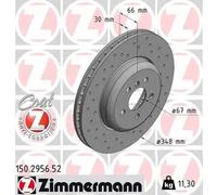 2x Disque de frein ventilé de l'intérieur 150.2956.52 ZIMMERMANN pour BMW 5 3 7
