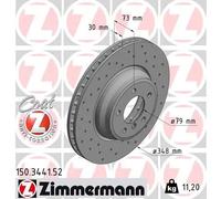 ZIMMERMANN 150.3441.52 Disque de frein pour BMW