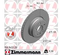 ZIMMERMANN 150.3451.20 Disque de frein pour BMW