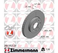Disque de frein ZIMMERMANN 280.3157.20