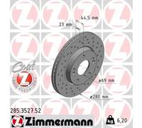 ZIMMERMANN 285.3527.52 Disque de frein