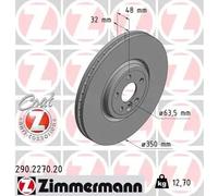 ZIMMERMANN 290.2270.20 Disque de frein pour JAGUAR,JAGUAR (CHERY),LAND ROVER