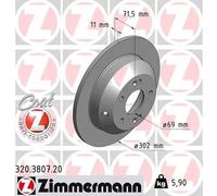 Disque de frein ZIMMERMANN 320.3807.20