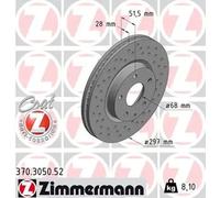 2x Disque de frein ventilé de l'intérieur 370.3050.52 ZIMMERMANN pour MAZDA CX-5