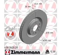 2x Disque de frein ventilé de l'intérieur 430.2620.20 ZIMMERMANN pour OPEL SAAB