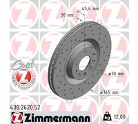 ZIMMERMANN 430.2620.52 Disque de frein pour OPEL,SAAB,VAUXHALL