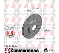2x Disque de frein ventilé de l'intérieur 470.5403.52 ZIMMERMANN pour DACIA