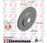 2x Disque de frein ventilé de l'intérieur 530.2468.20 ZIMMERMANN pour SUBARU