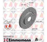ZIMMERMANN 540.5305.52 Disque de frein