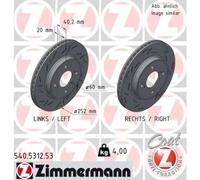 1x Disque de frein ZIMMERMANN 540.5312.53 convient pour SUZUKI