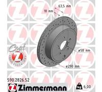 2x Disque de frein ventilé de l'intérieur 590.2826.52 ZIMMERMANN pour SUBARU