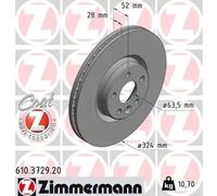 ZIMMERMANN 610.3729.20 Disque de frein