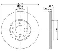 HELLA 8Dd 355 104-681 Disque De Frein - 52426Pro - Revêtu