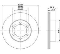 HELLA 8DD 355 104-761 Disque de frein
