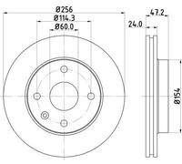 HELLA 8DD 355 111-351 Disque de frein