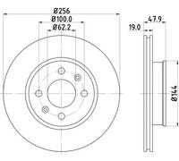 HELLA 8Dd 355 112-471 Disque De Frein - 54447