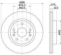 HELLA Disque de frein 8DD 355 120-521