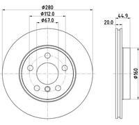 HELLA 8DD 355 132-541 Disque de frein