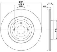 HELLA 8DD 355 132-681 Disque de frein
