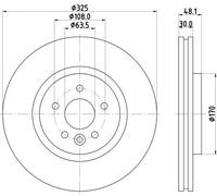 HELLA 8DD 355 133-841 Disque de frein