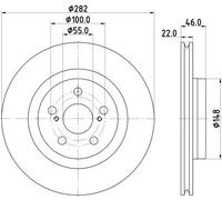HELLA 8DD 355 134-381 Disque de frein