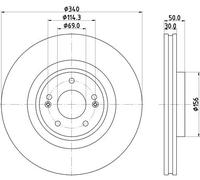 HELLA 8DD 355 134-871 Disque de frein