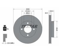 TEXTAR 92026000 Disque de frein