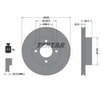 2x Disque de frein ventilé de l'intérieur 92054200 TEXTAR pour AUDI COUPE B3