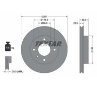 2x Disque de frein ventilé de l'intérieur 92056300 TEXTAR pour NISSAN INFINITI