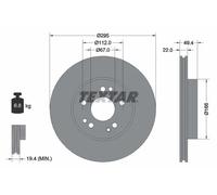 TEXTAR 92057300 Disque de frein