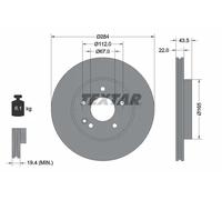 2x Disque de frein ventilé de l'intérieur 92059405 TEXTAR pour MERCEDES-BENZ