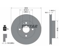 2x Disque de frein ventilé de l'intérieur 92061500 TEXTAR pour MAZDA KIA