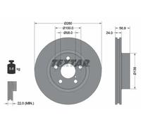 TEXTAR 92081900 Disque de frein