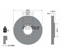 2x Disque de frein ventilé de l'intérieur 92091400 TEXTAR pour OPEL ISUZU