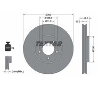 2x Disque de frein ventilé de l'intérieur 92099003 TEXTAR pour LINCOLN JAGUAR