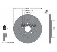 2x Disque de frein ventilé de l'intérieur 92099100 TEXTAR pour LINCOLN JAGUAR